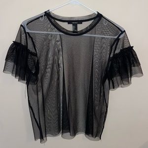Black Mesh Top
